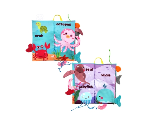 WOOPIE BABY Książeczka z Ogonkami Zwierząt Morskich Materiałowa