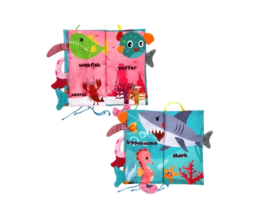 WOOPIE BABY Książeczka z Ogonkami Zwierząt Morskich Materiałowa