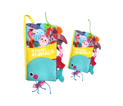 WOOPIE BABY Książeczka z Ogonkami Zwierząt Morskich Materiałowa