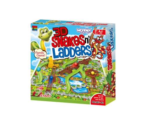 WOOPIE Gra Planszowa Drabiny i Węże 5+