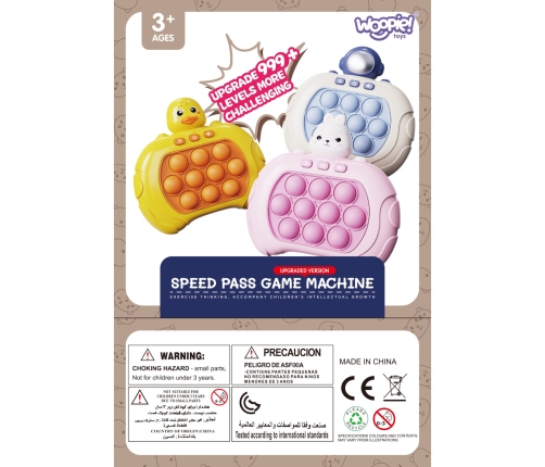 WOOPIE Gra POP IT Interaktywna Antystresowa Zręcznościowa Miś