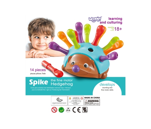 WOOPIE Gra Zręcznościowa Jeżyk Sorter Montessori Nauka Liczb i Kolorów 4w1
