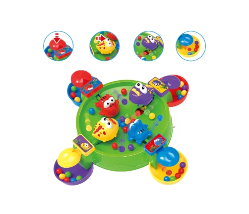 WOOPIE Gra Zręcznościowa Planszowa GŁODNE WESOŁE ŻABKI I KROKODYLKI 3+