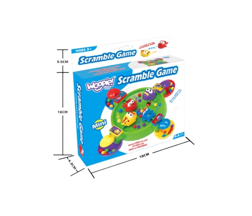 WOOPIE Gra Zręcznościowa Planszowa GŁODNE WESOŁE ŻABKI I KROKODYLKI 3+