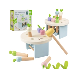 CLASSIC WORLD Drewniana Zabawka Uderz Marchewkę z Młotkiem 8 el. CLASSIC WORLD Drewniana Zabawka Uderz Marchewkę z Młotkiem 8 el.