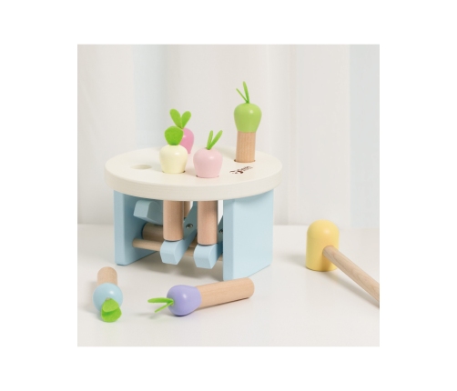 CLASSIC WORLD Drewniana Zabawka Uderz Marchewkę z Młotkiem 8 el.