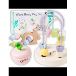 CLASSIC WORLD Pastelowy Zestaw Motoryczny dla Niemowląt Box Pierwsze Zabawki od Urodzenia