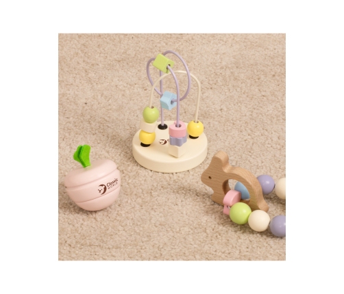 CLASSIC WORLD Pastelowy Zestaw Motoryczny dla Niemowląt Box Pierwsze Zabawki od Urodzenia