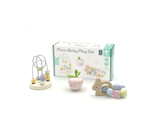 CLASSIC WORLD Pastelowy Zestaw Motoryczny dla Niemowląt Box Pierwsze Zabawki od Urodzenia