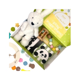 CLASSIC WORLD Pastelowy Zestaw dla Niemowląt Box Pierwsze Zabawki od 0 - 6 miesięcy