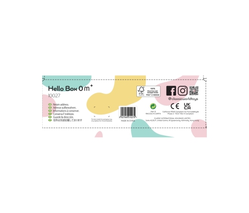 CLASSIC WORLD Pastelowy Zestaw dla Niemowląt Box Pierwsze Zabawki od 0 - 6 miesięcy