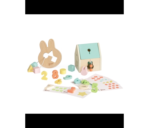 CLASSIC WORLD Pastelowy Zestaw dla Niemowląt Box Pierwsze Zabawki do Nauki od 12 do 18 miesiąca