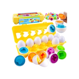 WOOPIE Układanka Jajka Montessori - Dopasuj Kształty i Kolory WOOPIE Układanka Jajka Montessori - Dopasuj Kształty i Kolory