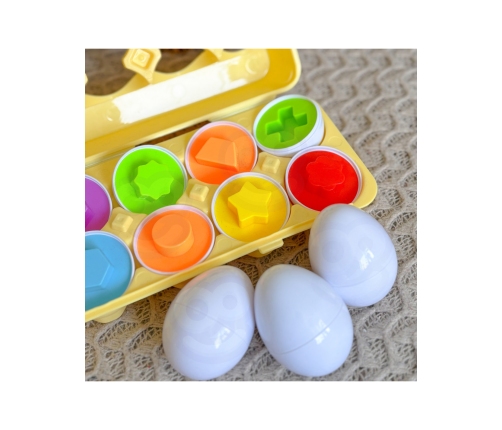 WOOPIE Układanka Jajka Montessori - Dopasuj Kształty i Kolory