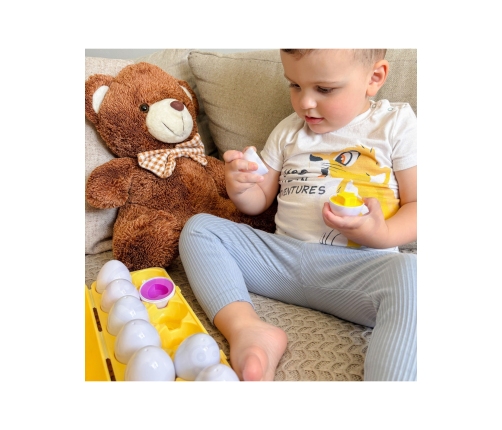 WOOPIE Układanka Jajka Montessori - Dopasuj Kształty i Kolory