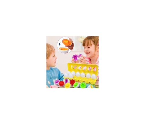 WOOPIE Układanka Jajka Montessori - Dopasuj Kształty i Kolory