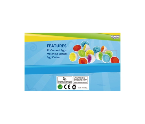 WOOPIE Układanka Jajka Montessori - Dopasuj Kształty i Kolory