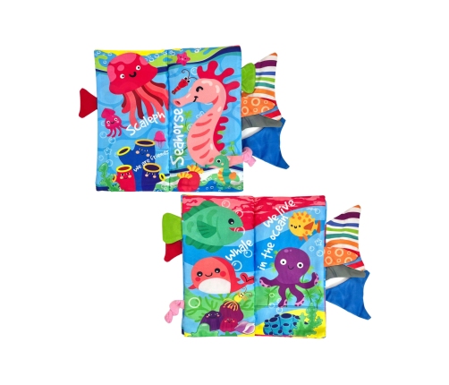 WOOPIE BABY Książeczka z Ogonkami Zwierząt Morskich Materiałowa Szeleszcząca
