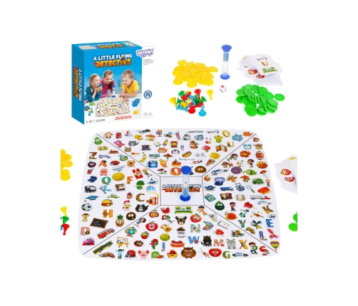 WOOPIE Gra Planszowa 2w1 Mały Detektyw + Chińczyk