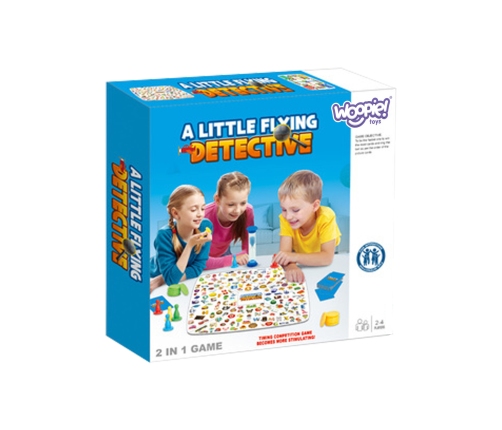 WOOPIE Gra Planszowa 2w1 Mały Detektyw + Chińczyk