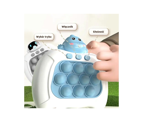 WOOPIE Gra POP IT Elektryczna Antystresowa Zręcznościowa Dinozaur Niebieski