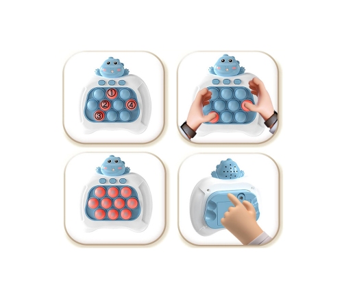 WOOPIE Gra POP IT Elektryczna Antystresowa Zręcznościowa Dinozaur Niebieski