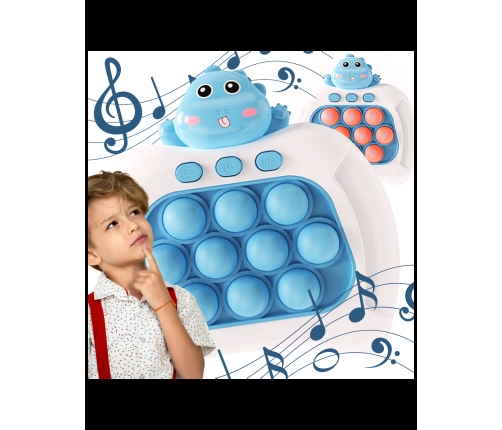 WOOPIE Gra POP IT Elektryczna Antystresowa Zręcznościowa Dinozaur Niebieski