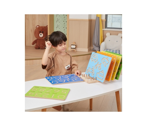 VIGA Tablica Grafomotoryczna Pojazdy  Nauka Pisania