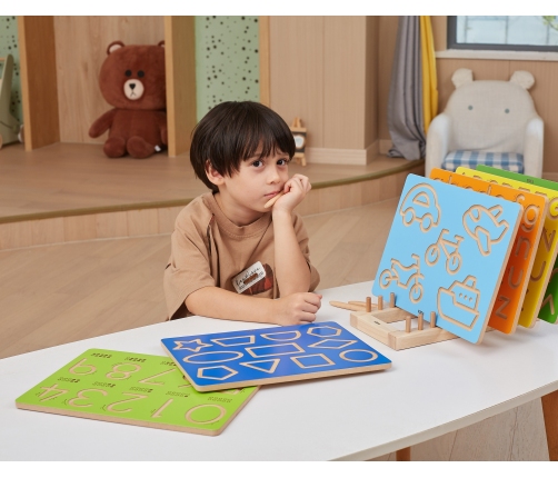 VIGA Tablica Grafomotoryczna Pojazdy  Nauka Pisania