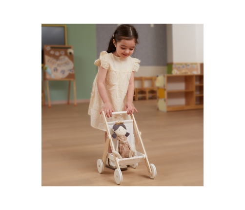 VIGA PolarB Drewniany Wózek dla Lalek
