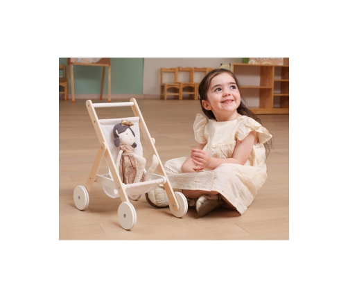 VIGA PolarB Drewniany Wózek dla Lalek