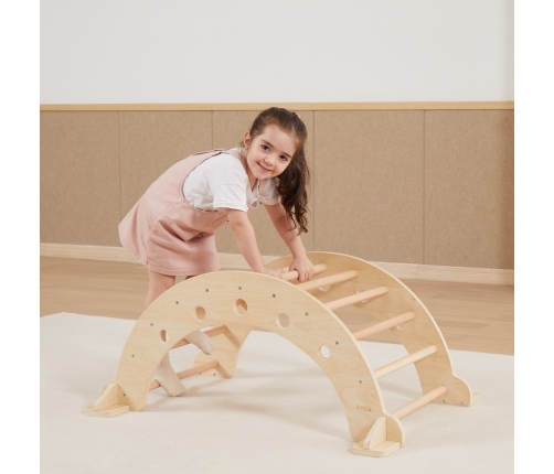 VIGA Drewniany Bujak Naturalny Montessori