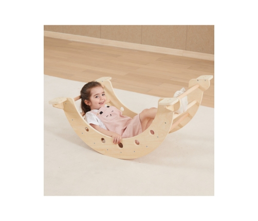 VIGA Drewniany Bujak Naturalny Montessori