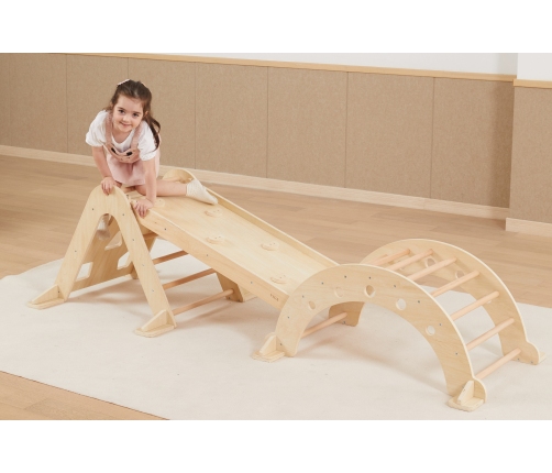 VIGA Drewniany Bujak Naturalny Montessori