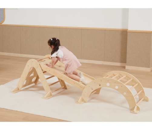 VIGA Drewniany Bujak Naturalny Montessori