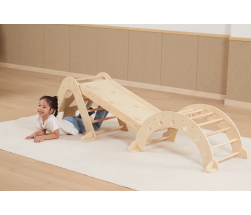 VIGA Drewniany Bujak Naturalny Montessori