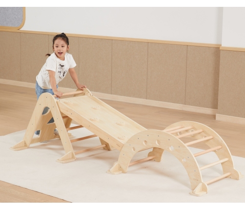 VIGA Drewniany Bujak Naturalny Montessori