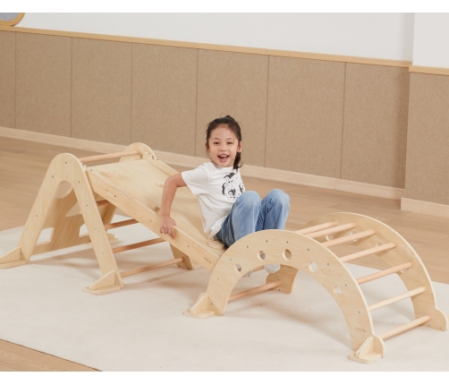 VIGA Drewniany Bujak Naturalny Montessori