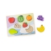 VIGA Drewniane Puzzle Układanka Montessori 2w1 Figurki Owoce