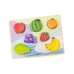 VIGA Drewniane Puzzle Układanka Montessori 2w1 Figurki Owoce