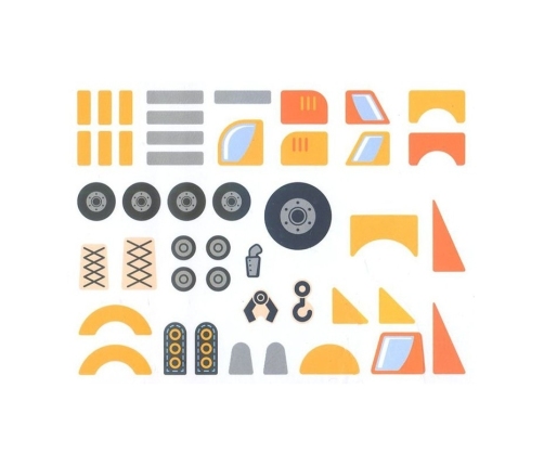 VIGA Drewniana Przybijanka Pojazdy budowlane 45 elementów Montessori