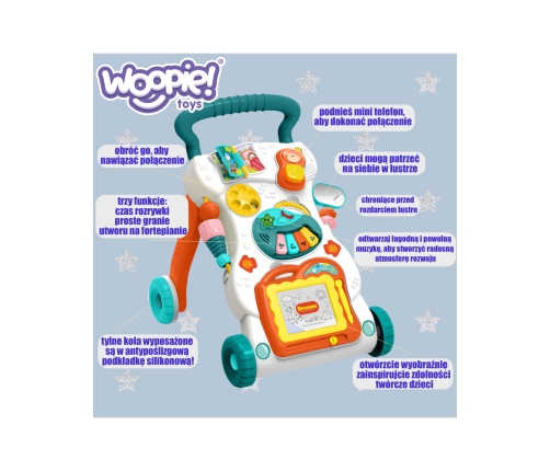 WOOPIE BABY Grający Chodzik z Znikopisem
