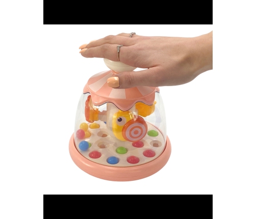 WOOPIE BABY Kolorowe Zwierzątka Różowy Bączek z Kulkami Karuzela