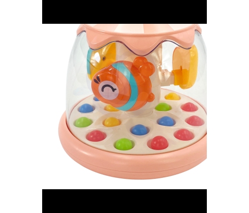 WOOPIE BABY Kolorowe Zwierzątka Różowy Bączek z Kulkami Karuzela