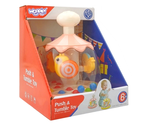 WOOPIE BABY Kolorowe Zwierzątka Różowy Bączek z Kulkami Karuzela