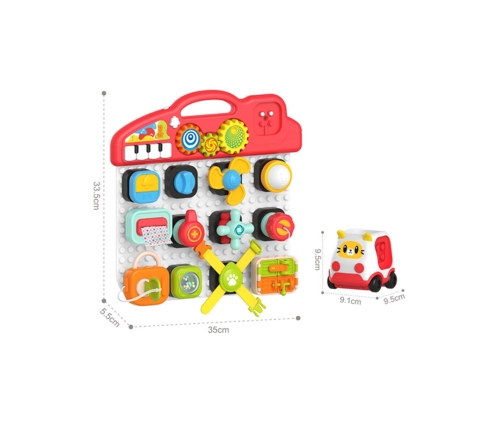 WOOPIE BABY Montessori Tablica Manipulacyjna Kolorowy Panel Aktywności