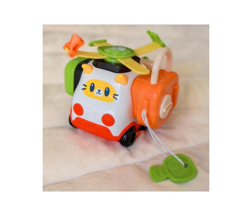 WOOPIE BABY Montessori Manipulacyjny Zestaw Konstrukcyjny Samochód Kotek 1