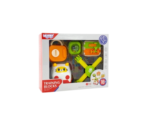 WOOPIE BABY Montessori Manipulacyjny Zestaw Konstrukcyjny Samochód Kotek 1