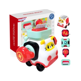WOOPIE BABY Montessori Manipulacyjny Zestaw Konstrukcyjny Samochód Kotek 2