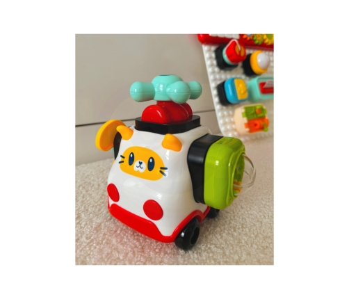 WOOPIE BABY Montessori Manipulacyjny Zestaw Konstrukcyjny Samochód Kotek 2